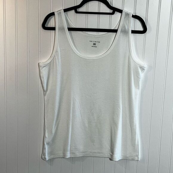The Limited Ribbed Tank Top Womens XXLarge White Made In Cambodia Stretch Active - Picture 1 of 7